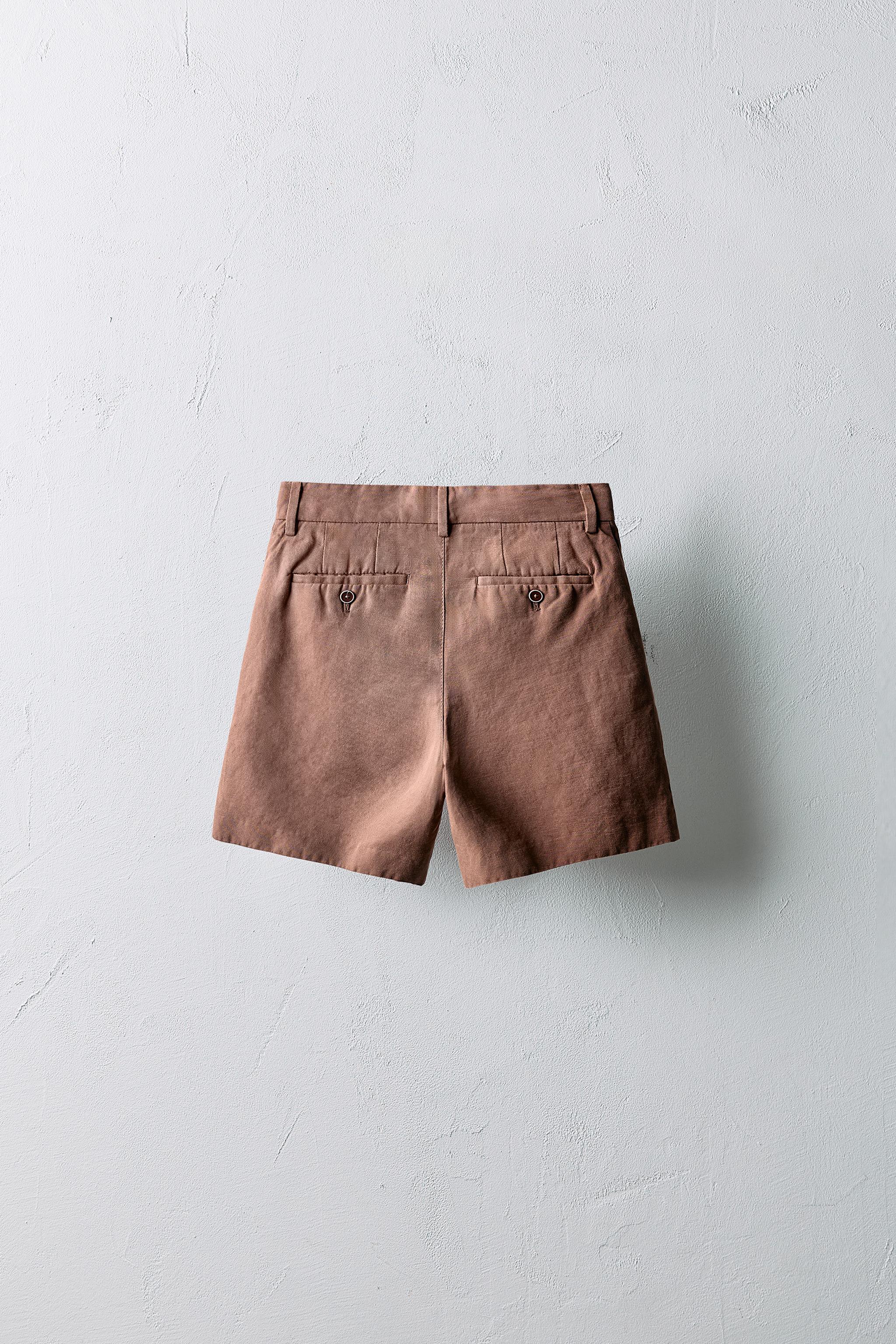 6-10 YEARS/ LIMITED EDITION LINEN BLEND BERMUDA SHORTS